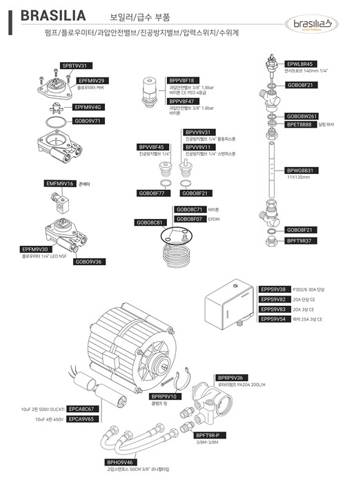 급수부품-로터리펌프/플로우미터/압력스위치